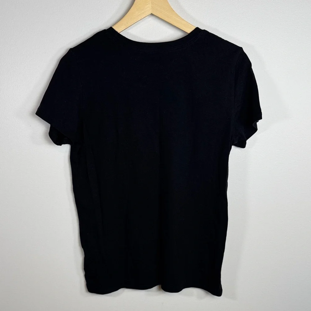 PINK Victoria's Secret Basic Black Short Sleeve Tee Medium - Picture 5 of 5